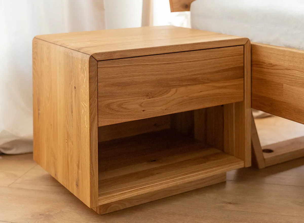 Szafka nocna dębowa z 1 szufladą i półką TOSSA Dębowy Sen dąb olejowany - ZINAK2