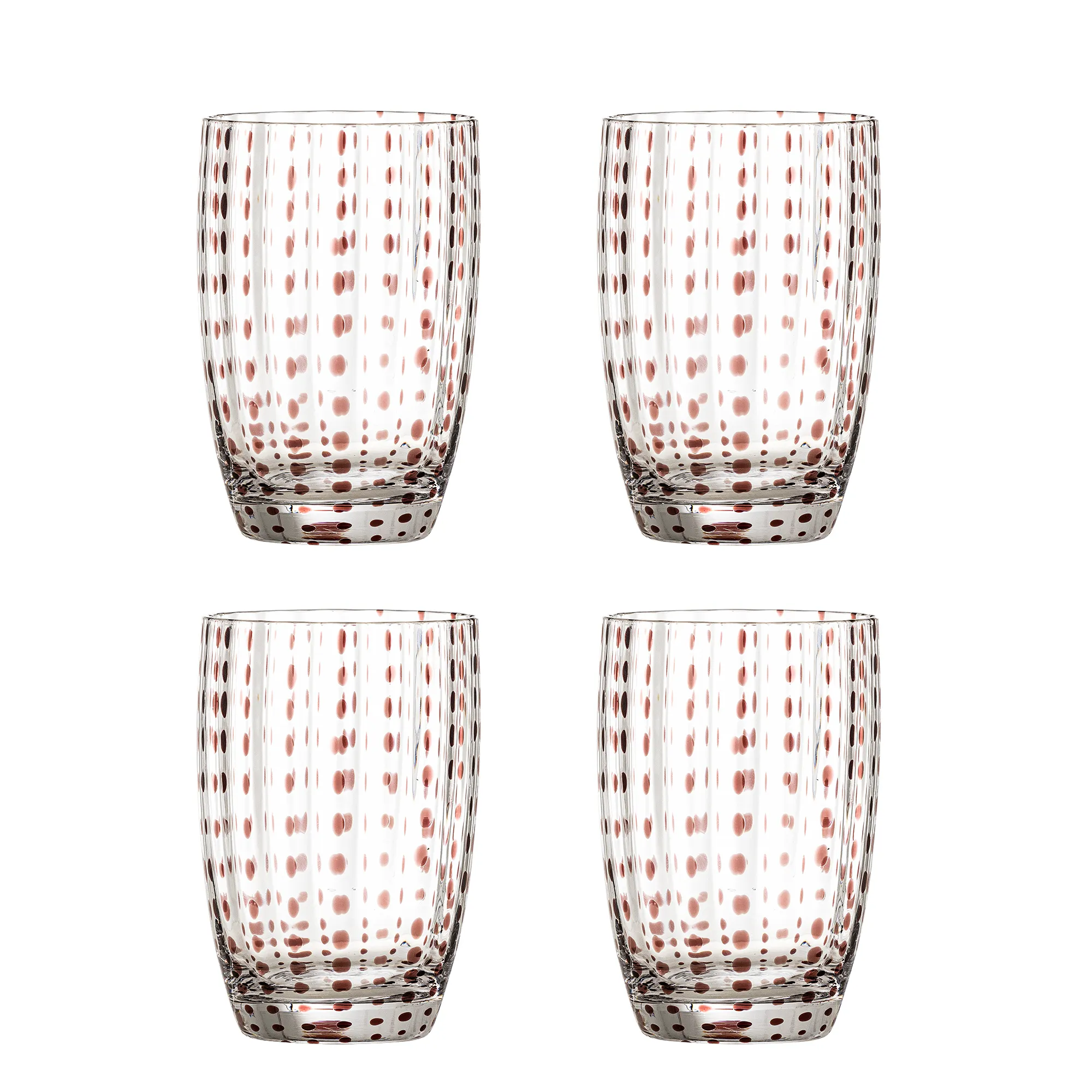 Szklanki BRINLEY 350ml zestaw 4szt. brązowy