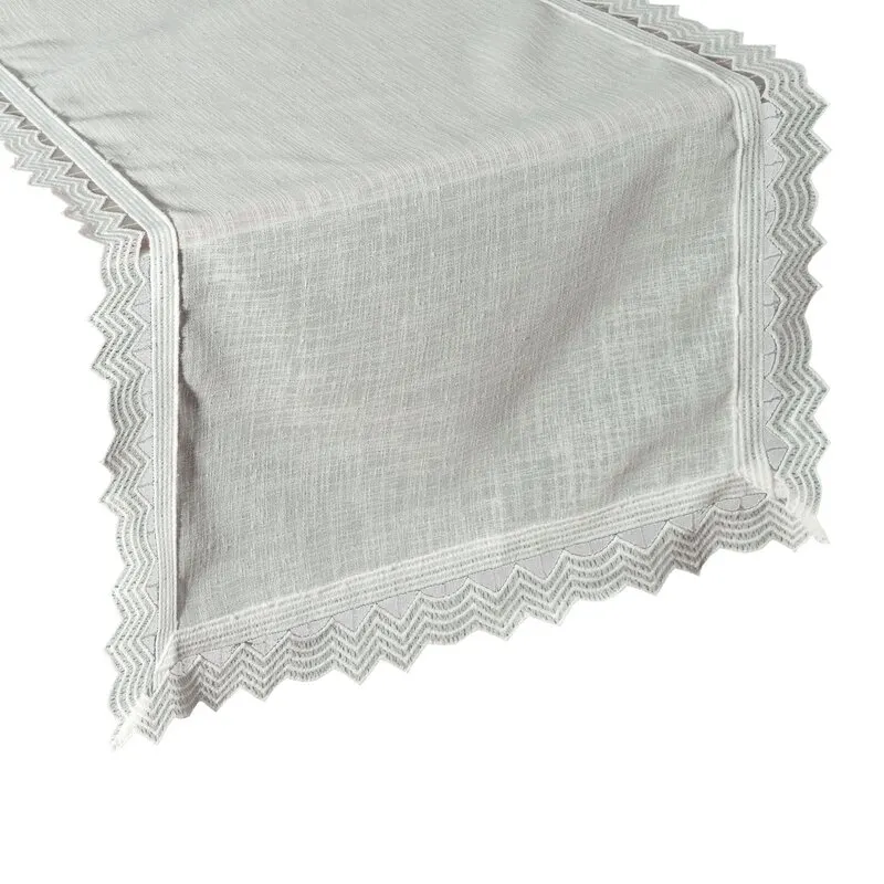 OBRUS DEKORACYJNY 35X180 CM BIAŁY - EU_350765