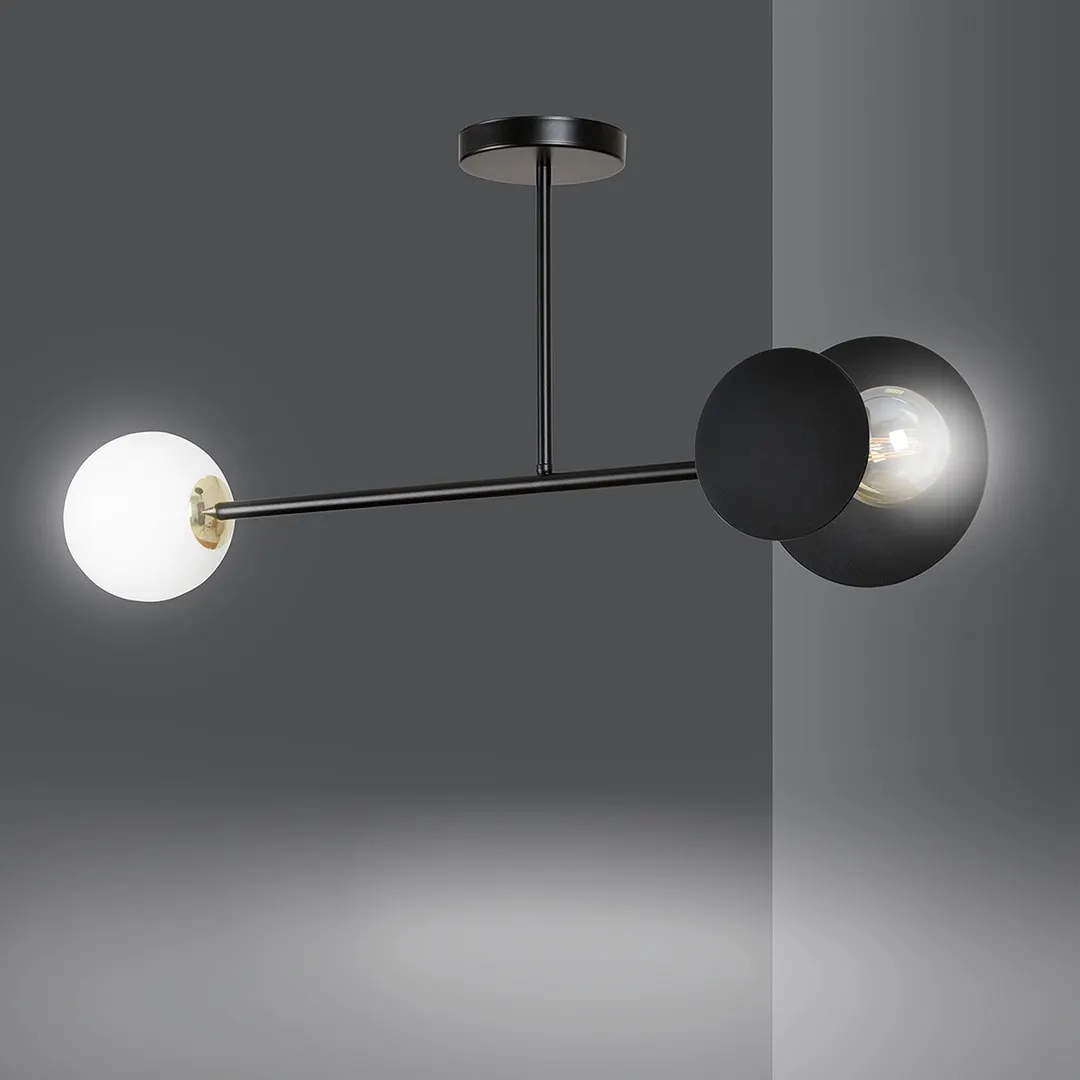 Lampa sufitowa  MINERVA Czarny 612/2