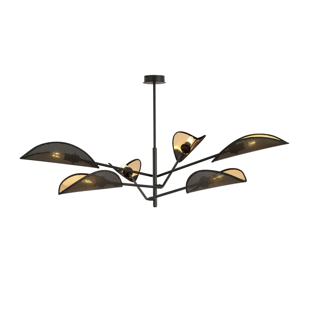 Lampa sufitowa VENE 6 czarny złoty