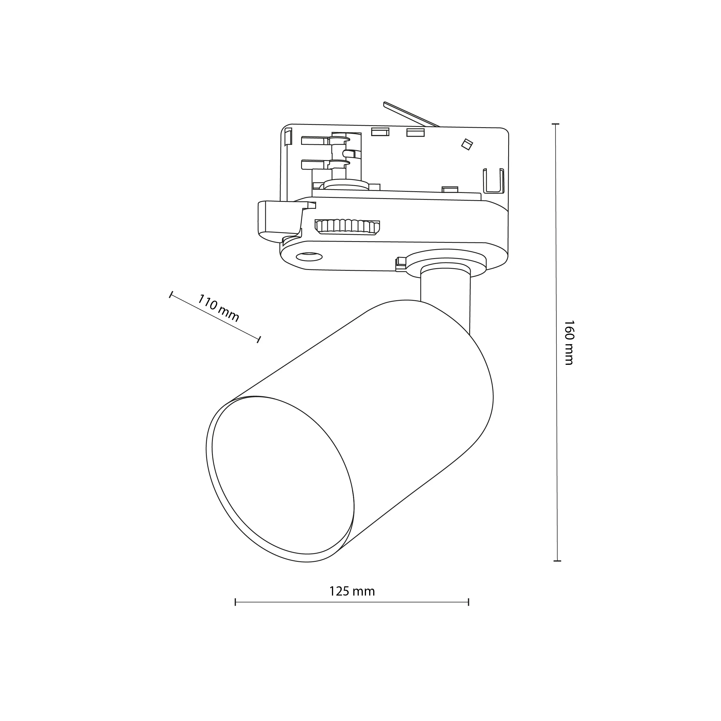 Lampa listwowa TRACER trójobwodowa czarna regulowana 16x14x11cm - TK_4850