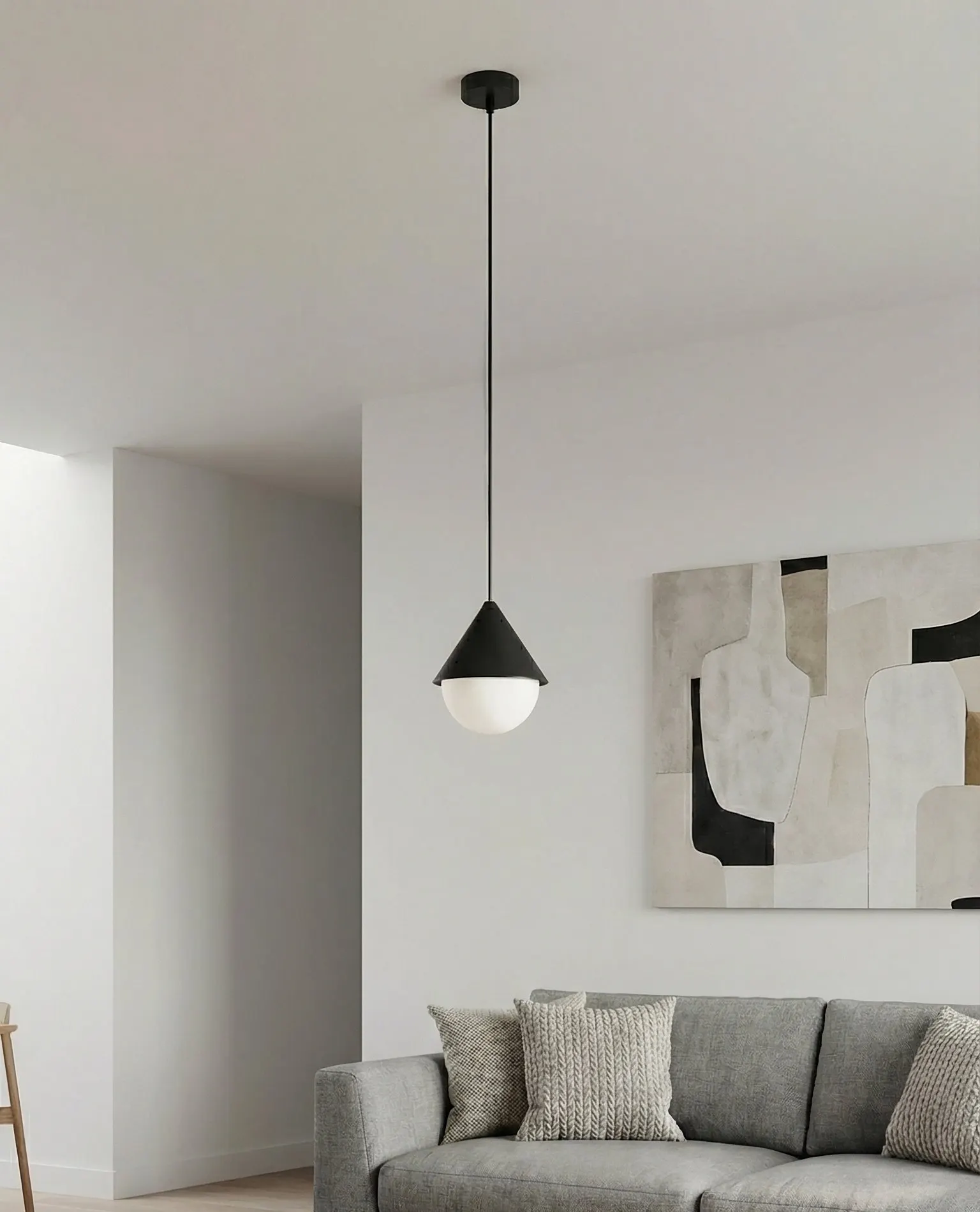 lampa wisząca, lampada sufitowa?, pendant light, minimalist, salon