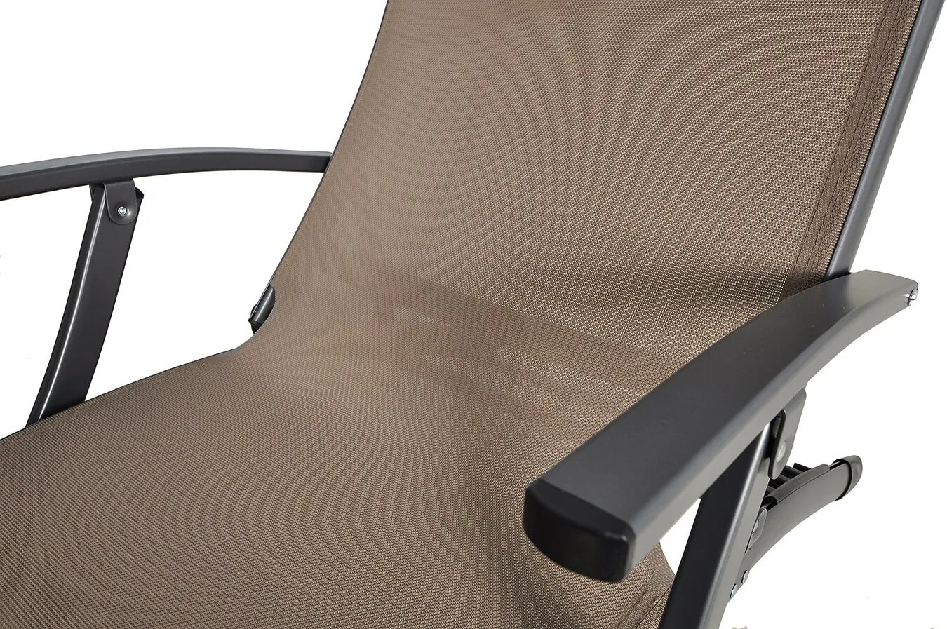 Leżak ogrodowy składany RELAX aluminiowy z regulacją 175 cm taupe - FG000747