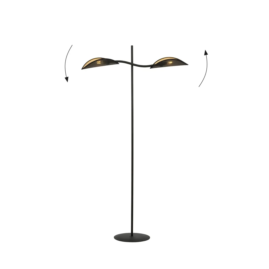 Lampa podłogowa LOTUS LP2 czarny złoty — zdjęcie 3
