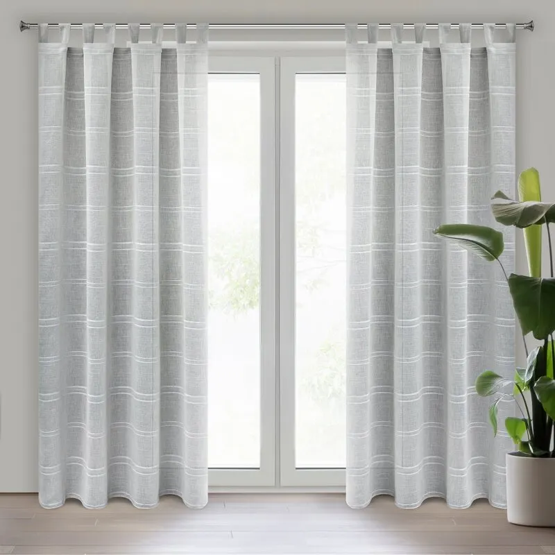 FIRANA GOTOWA ARCADIA NA SZELKACH 140 X 250 CM SREBRNY FIRANA GOTOWA ARCADIA NA SZELKACH 140 X 250 CM SREBRNY