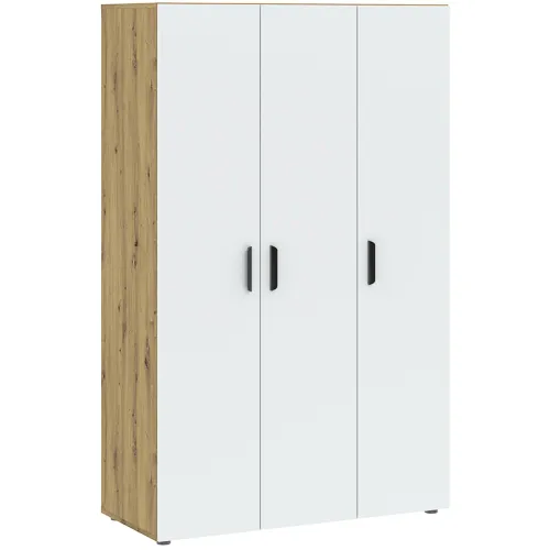 Szafa 3-drzwiowa BASIC TWO dąb artisan biały