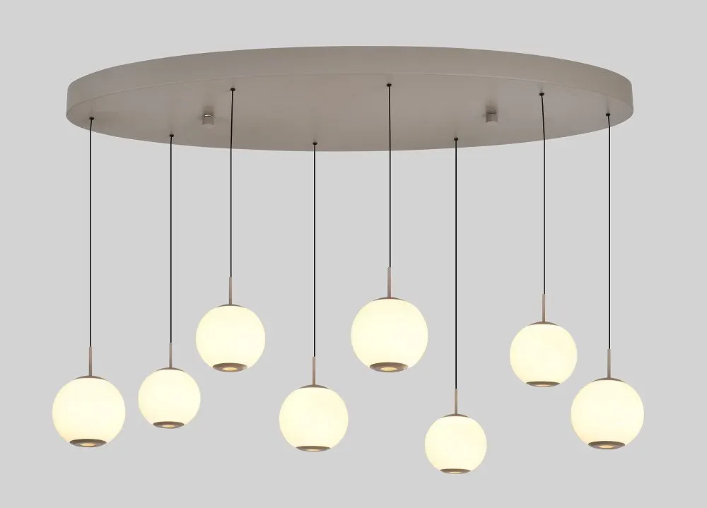 Lampa wisząca LUBERON ósemka owalna LED kaszmirowa — zdjęcie 3