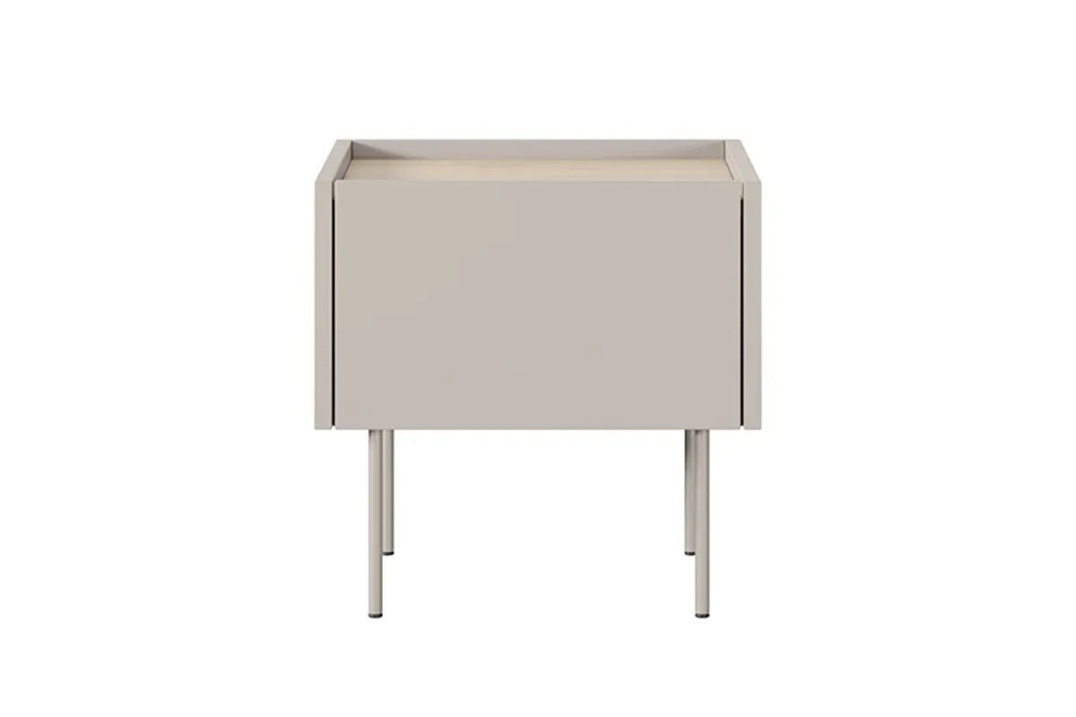 Szafka nocna DESIN 45 z 1 szufldą - kremowa - dąb nagano - B_149156