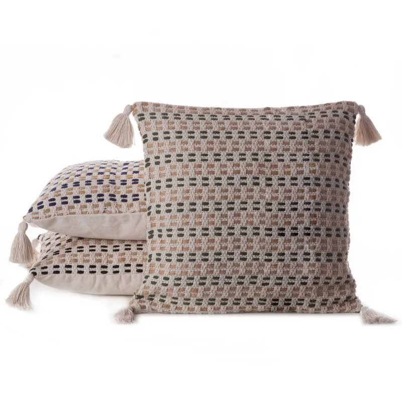 POSZEWKA BOHO 45 X 45 CM KREMOWY — zdjęcie 2