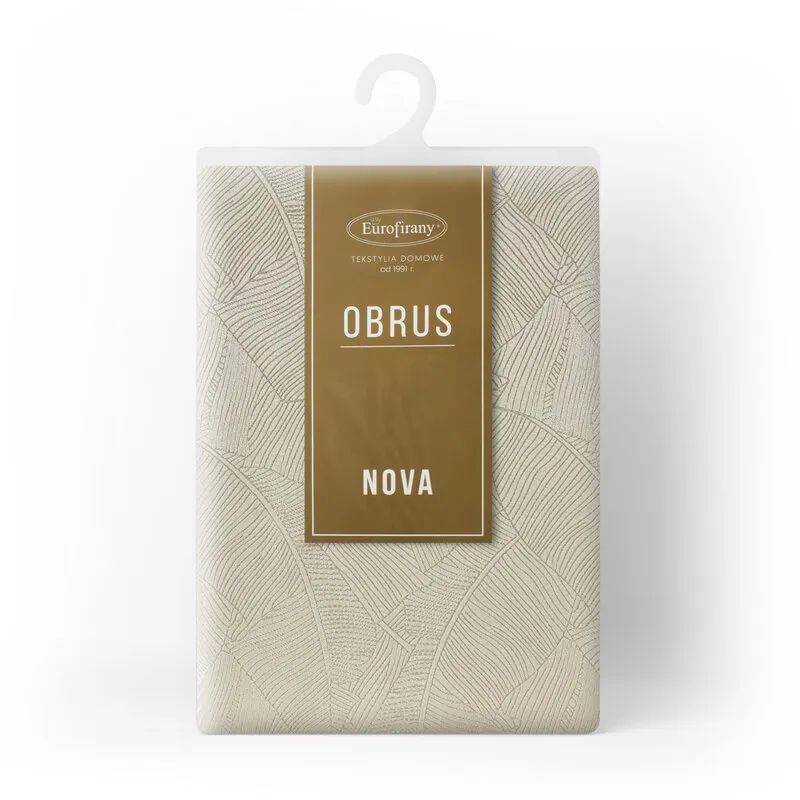 OBRUS ISLA 140 X 260 CM KREMOWY - EU_440398