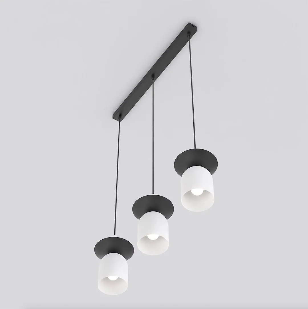 Lampa wisząca metalowa EGO 3 biała — zdjęcie 2