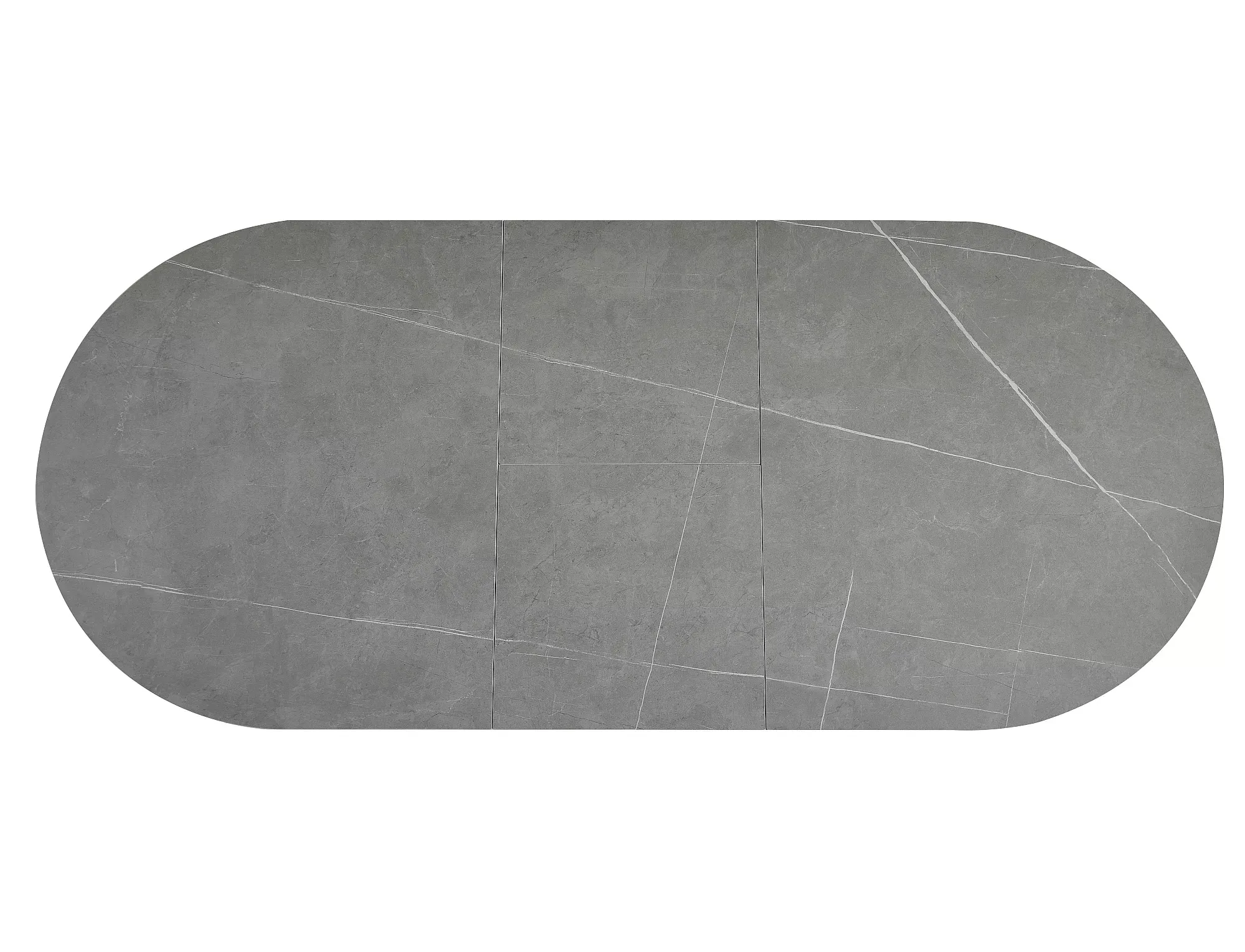 Stół rozkładany owalny GASTON CERAMIC 80x140-180 szaro-czarny - GASTONSZC140