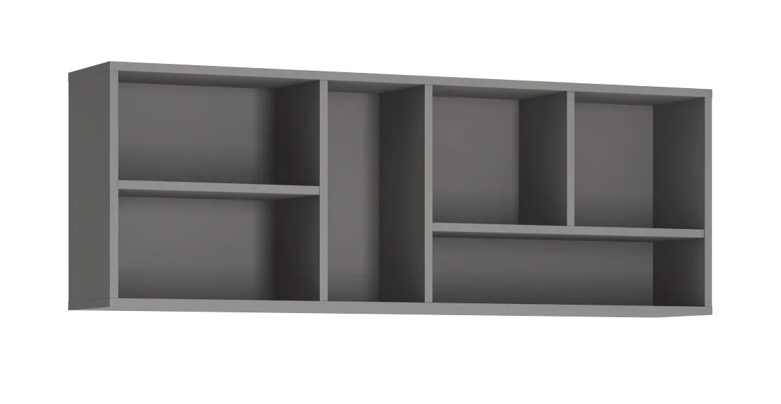 Półka z przegrodami LASER Szary platynowy LASP01