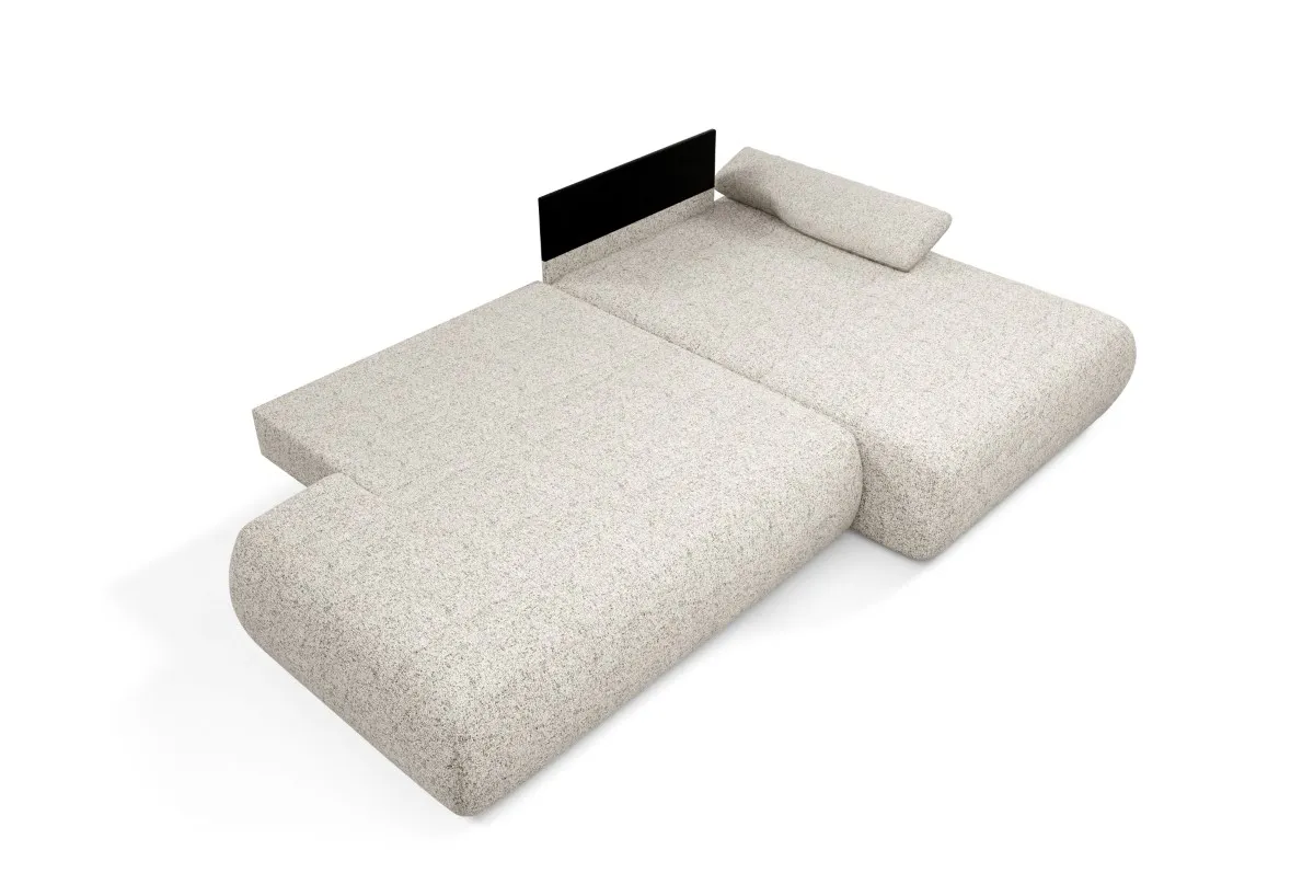 Narożnik rozkładany z pojemnikiem PUENTE 286 cm prawostronny beżowy - PUENTE_NAR_PUENTE06_P