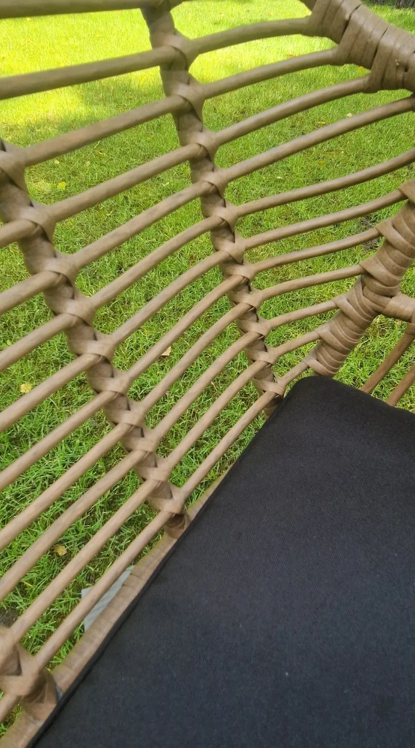 Zestaw ogrodowy na balkon i taras WEBBY 3-set technorattan czarny Zenjoy - WEBBY_CZARNY