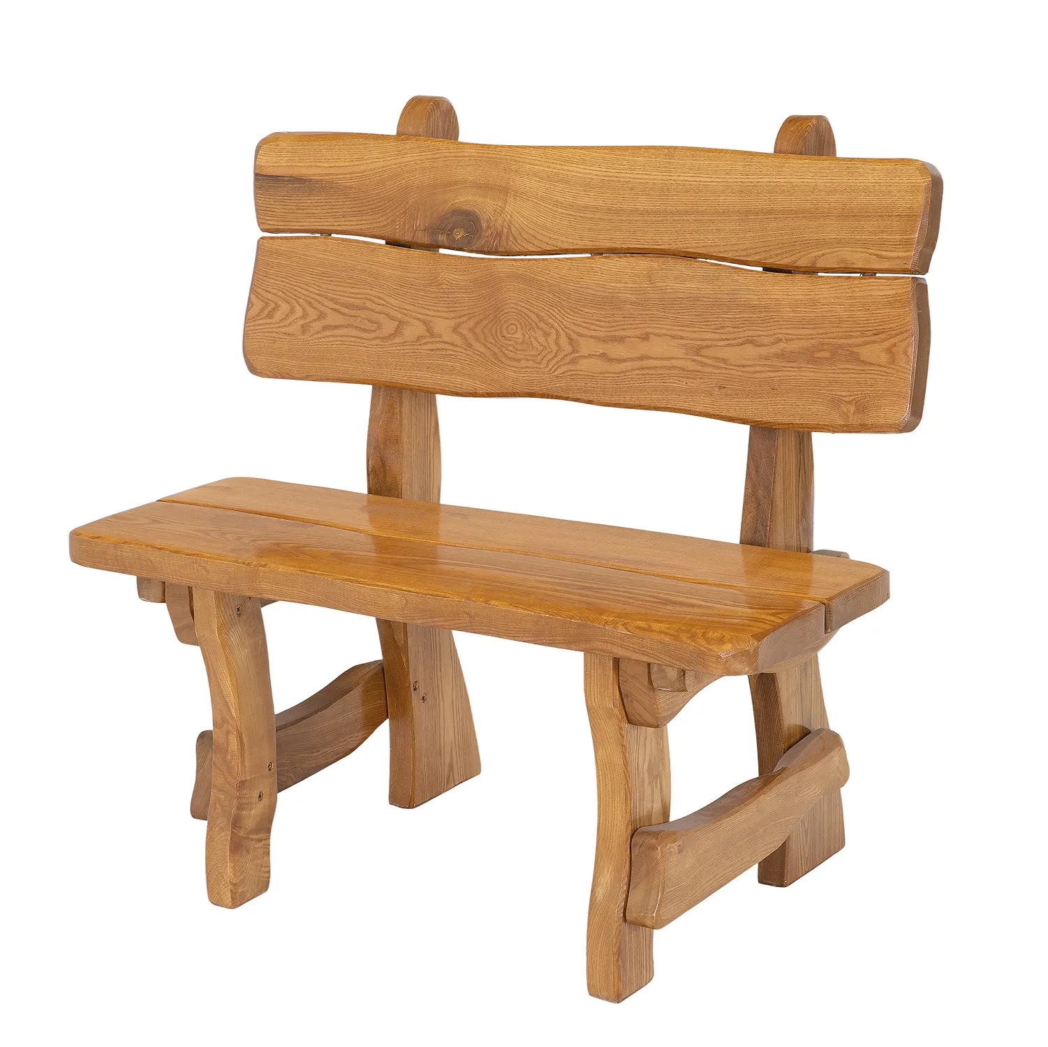 Ława ogrodowa drewniana ERYK 100 cm olcha kolor dąb powłoka ochronna - DR_MO217_LAWA_S100