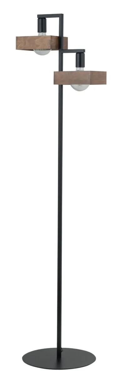 Lampa podłogowa ROBIN 2 czarno-brązowa