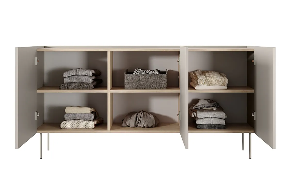 Komoda DESIN 170 3D - kremowa - dąb nagano - B_148978