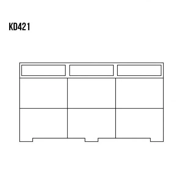 Komoda bukowa KD421 Naturalny DREWMAX — zdjęcie 5