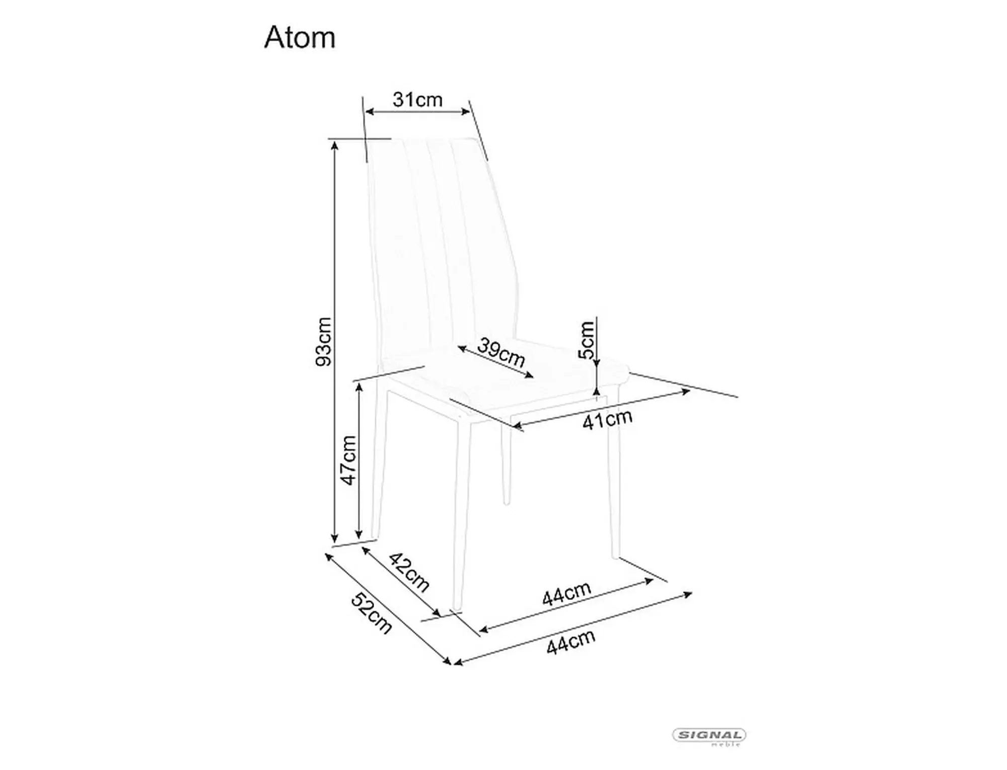Krzesło ATOM VELVET Bluvel 19 czarne czarny stelaż — zdjęcie 7