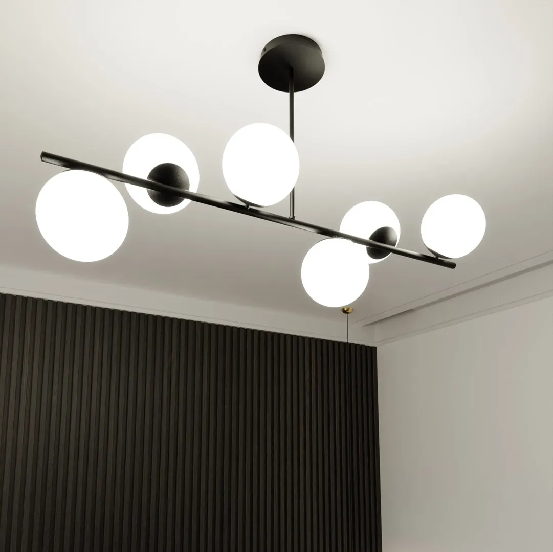 Lampa wisząca BIOR 6 czarny biały — zdjęcie 7