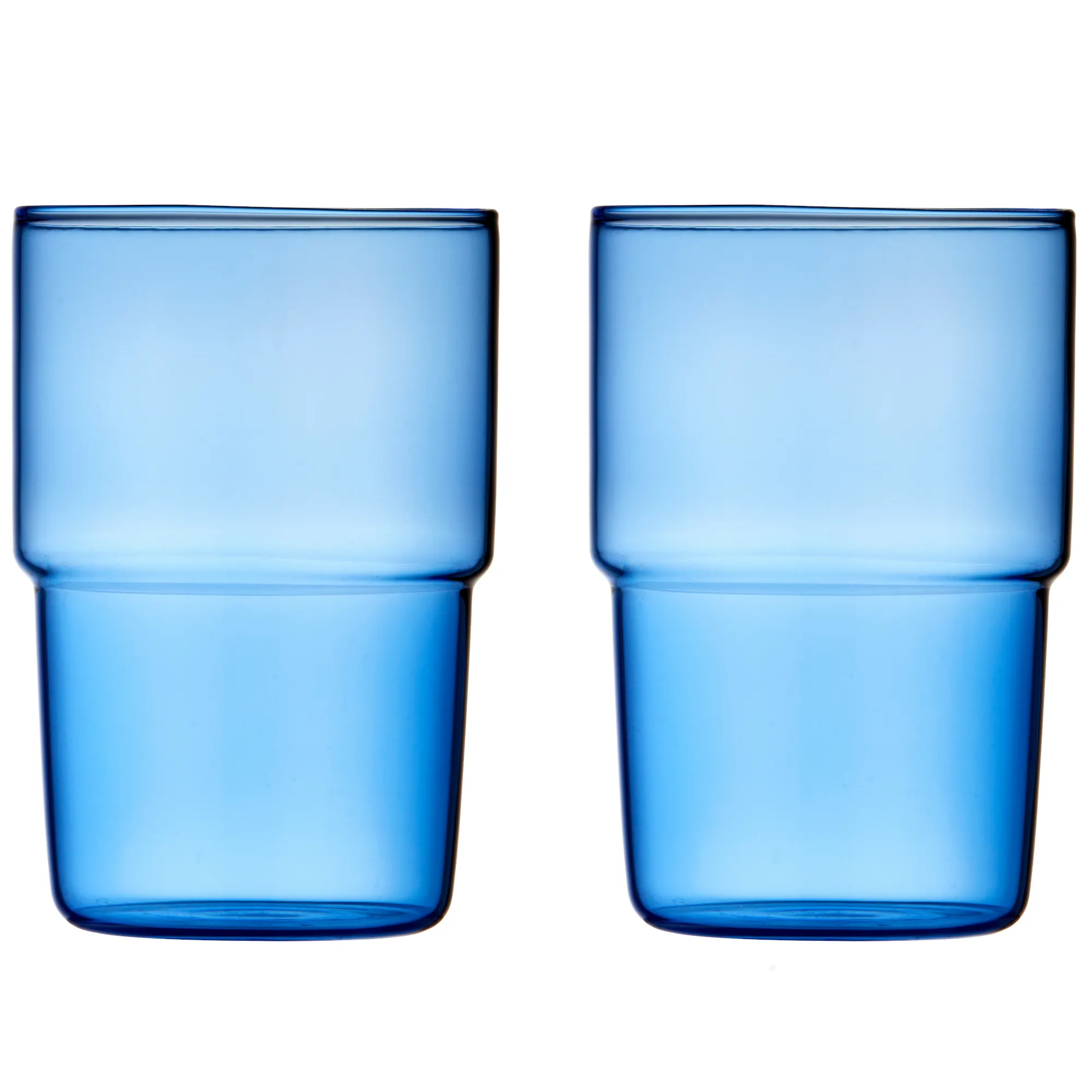 Lyngby Szklanki Torino 400 ml 2 szt niebieskie kieliszki, szklanki, szkło, transparentne, pary