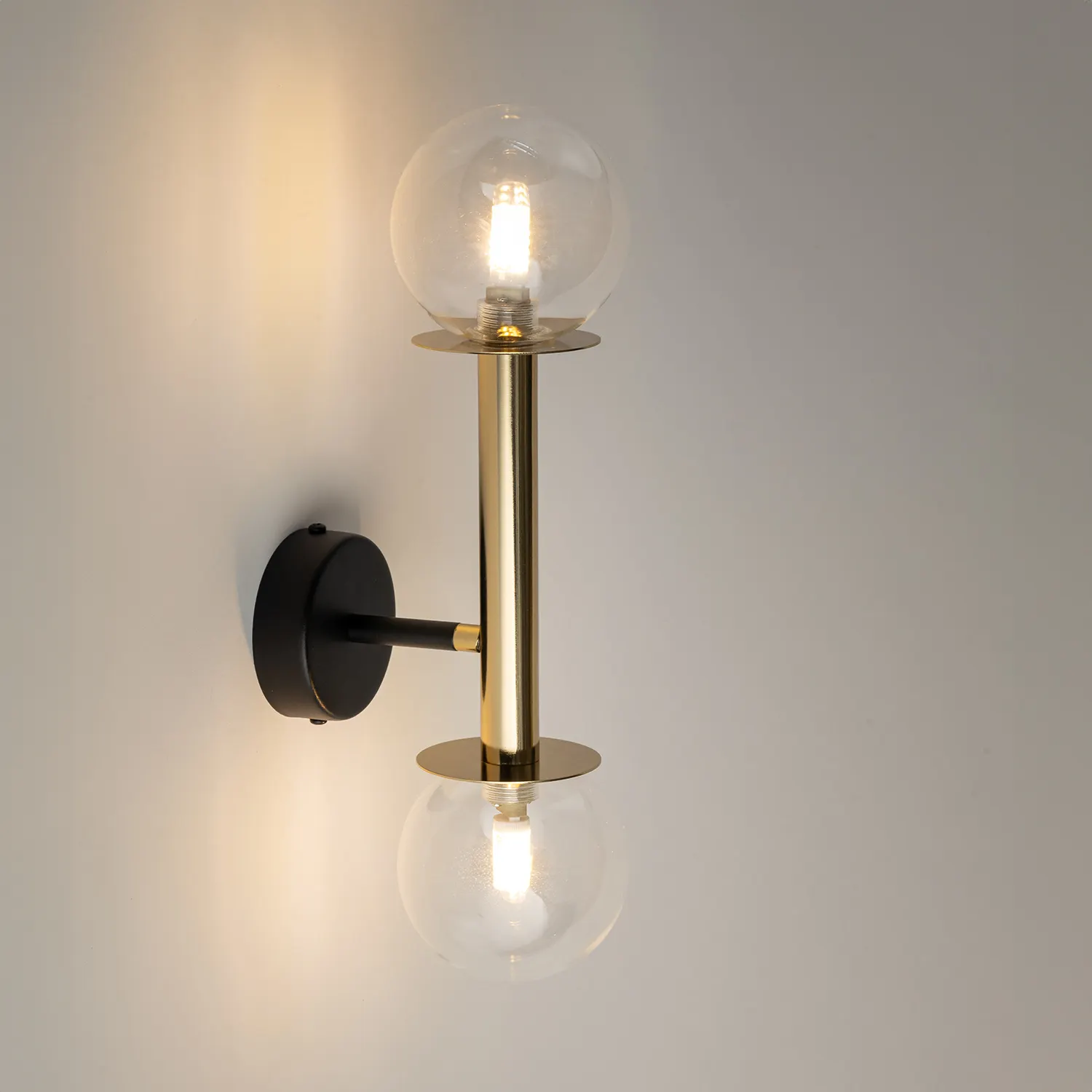 Kinkiet DAISY 2 czarno-złoty - SI_40762