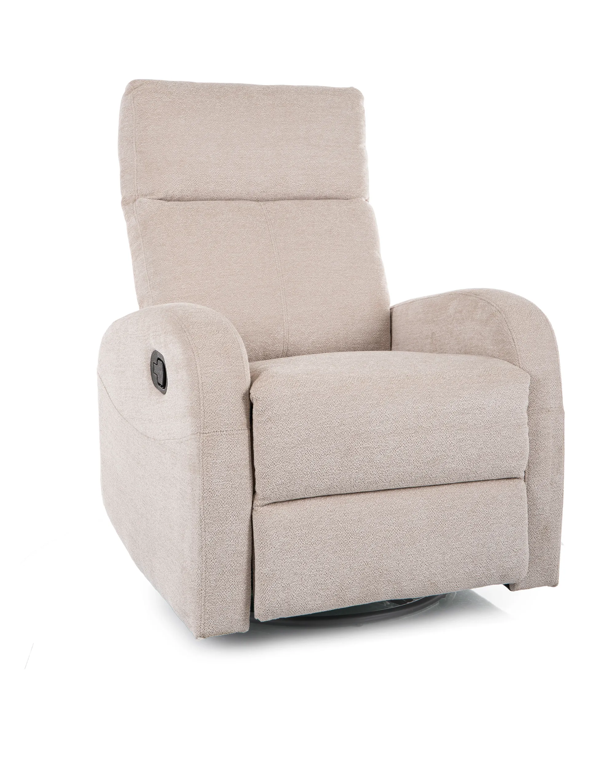 Fotel rozkładany obrotowy OLIMP RAVEN funkcja kołysania beżowy Meble, Krzesło, Fotel