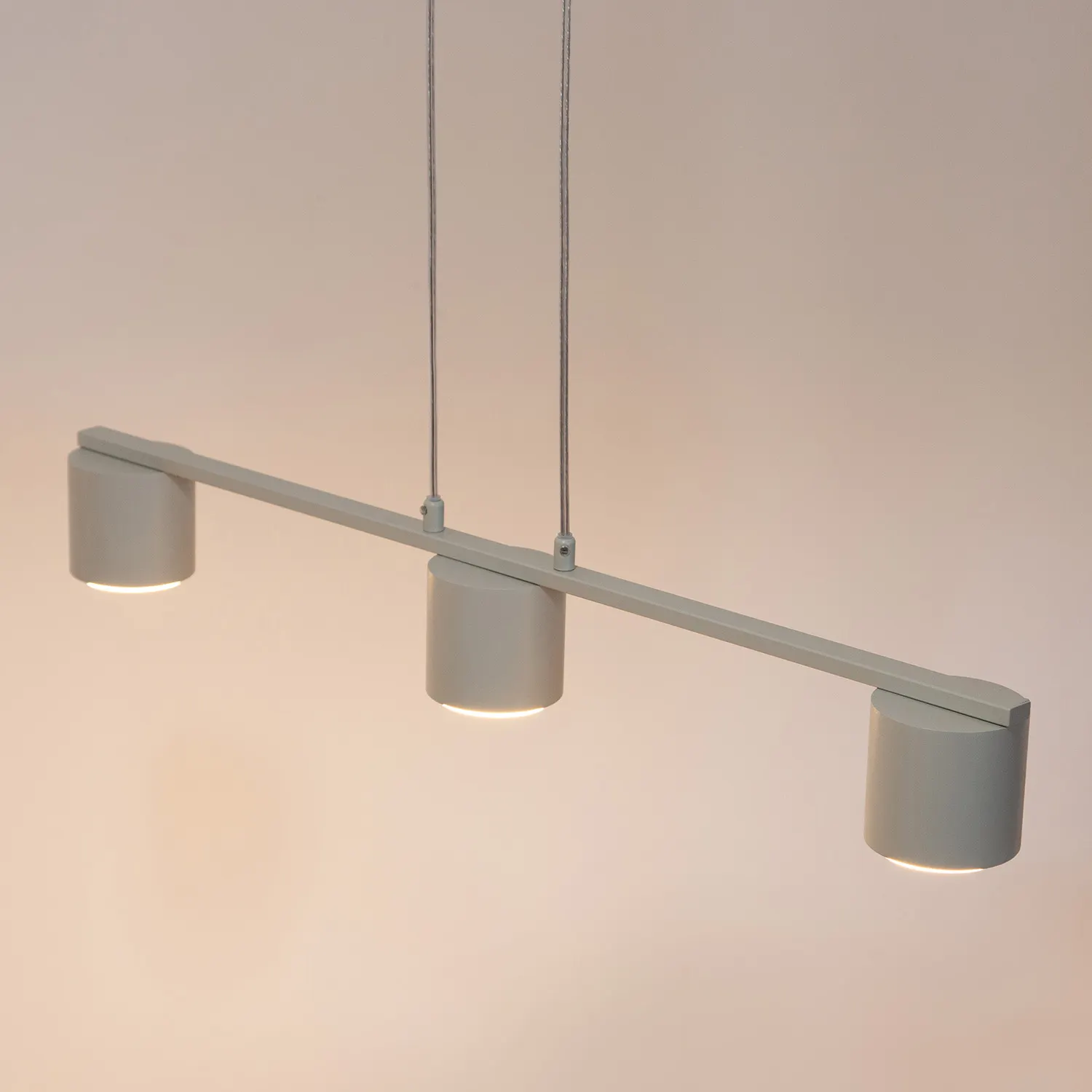 Lampa wisząca stalowa MILA 3 szary beż - SI_41356