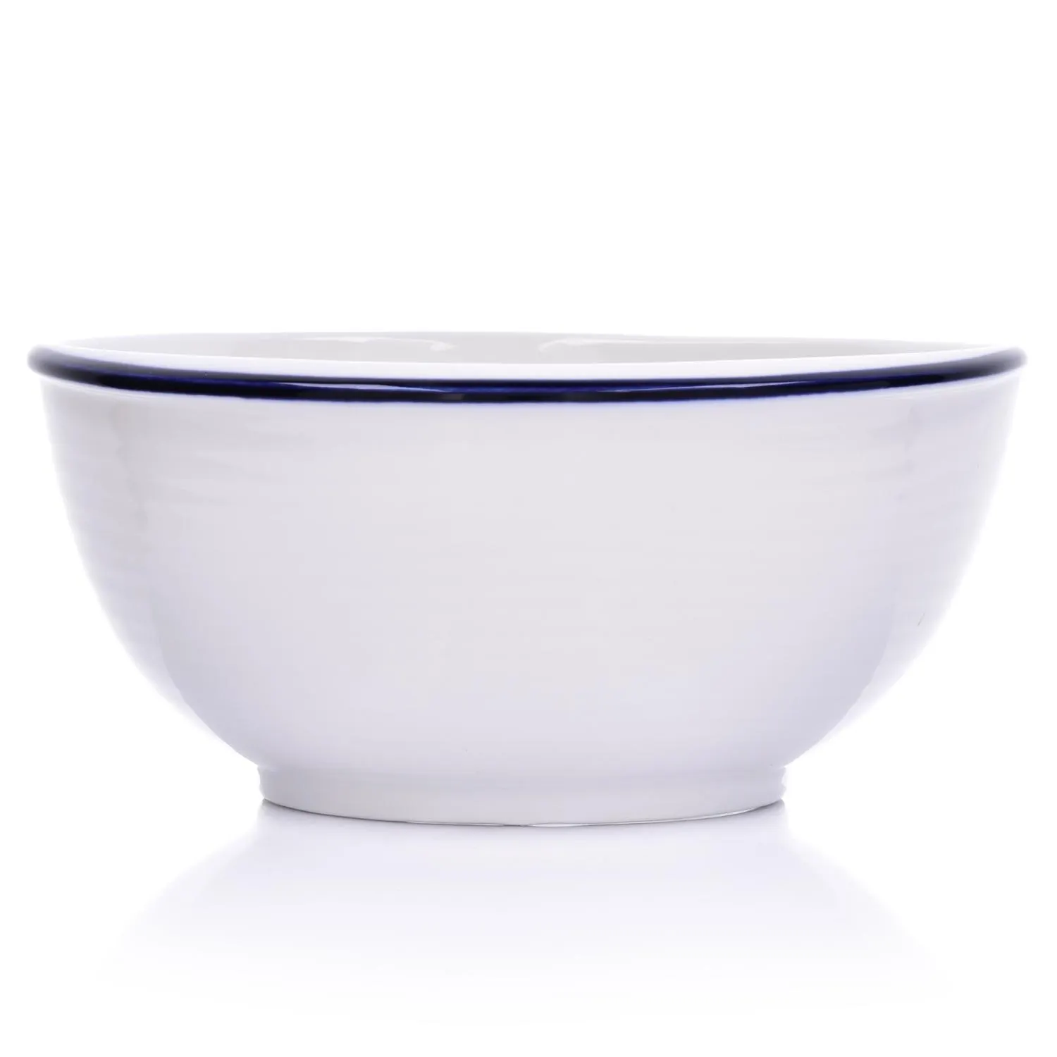 image miseczka, porcelana, biała, niebieska linia, okrągły kształt
