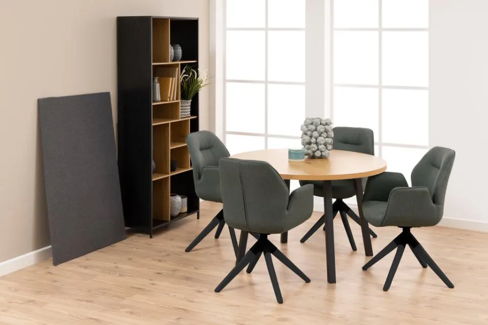 Krzesło obrotowe z podłokietnikami SPRING Ciemnoszary, Czarny - 0000090272