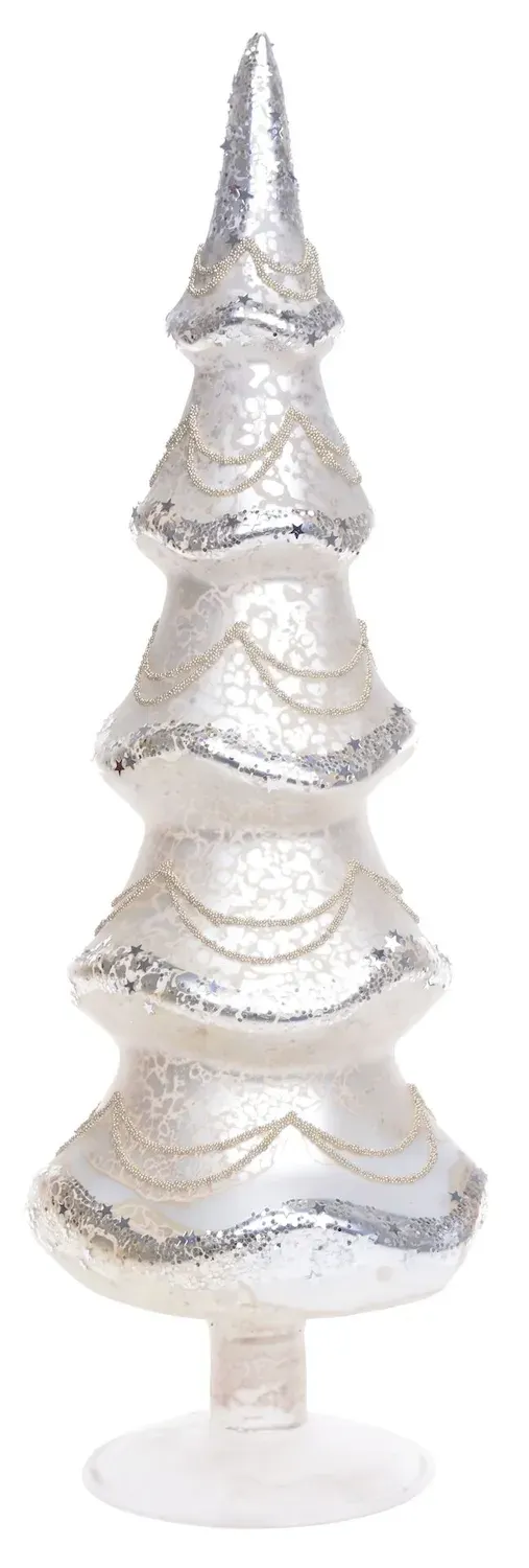 Choinka szklana 35 cm szampańska