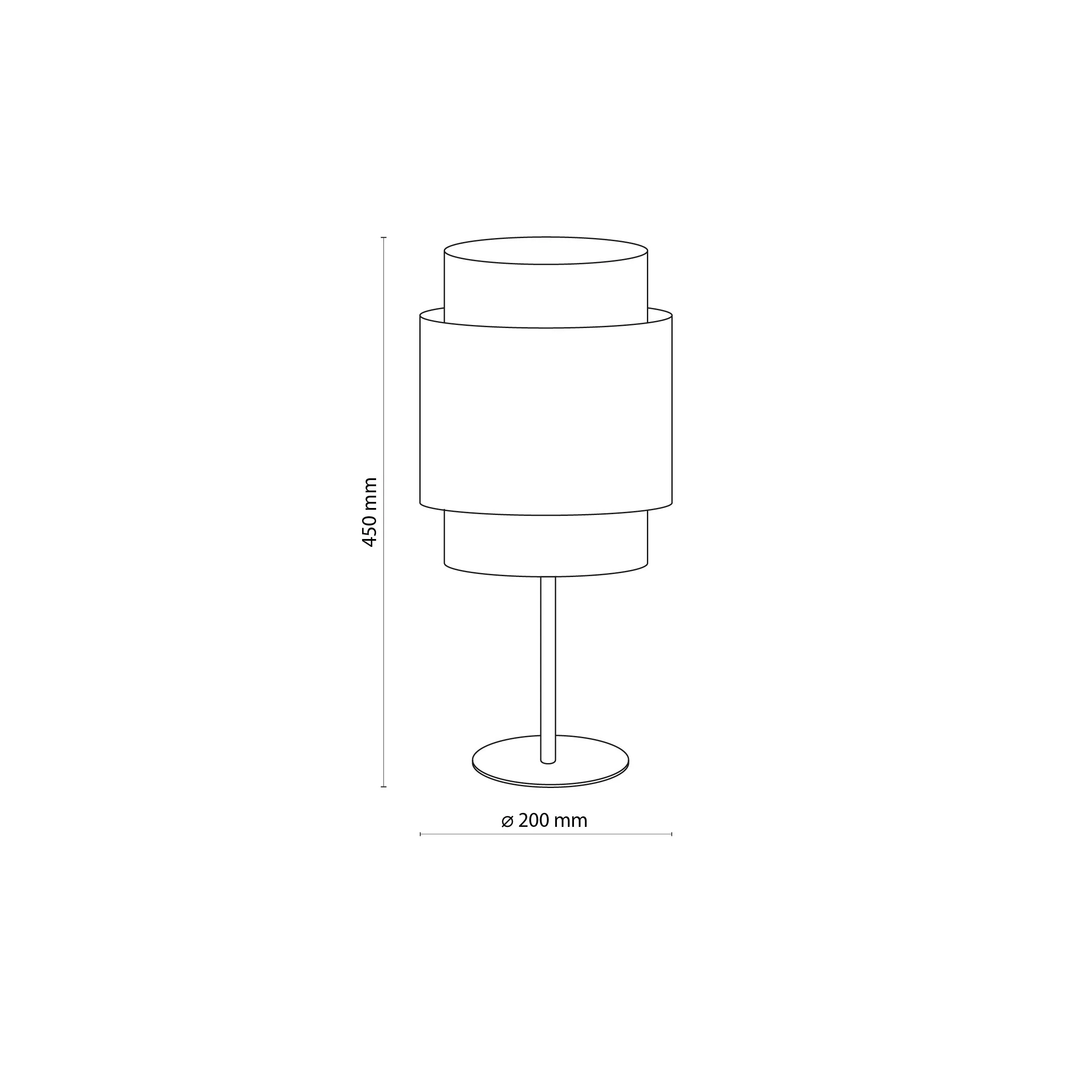 Lampka nocna BOHO biała z brązowym elementem z tkaniny plecionki 45x20cm - TK_6565