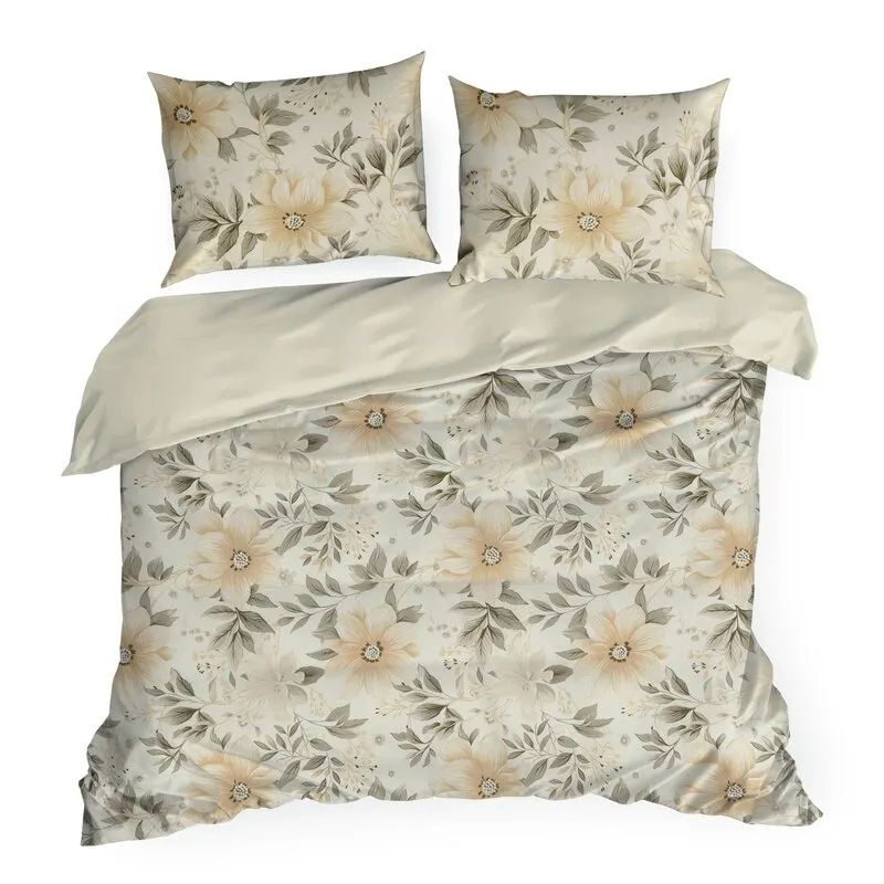 Komplet pościeli bawełnianej SONIA 31 220 X 200 cm Jasnokremowy Komplet pościeli bawełnianej SONIA 31 220 X 200 cm Jasnokremowy