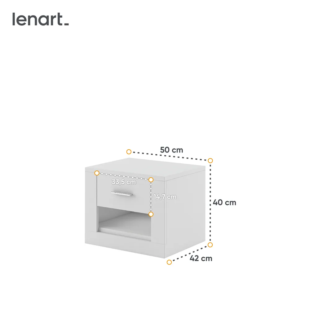 Szafka nocna Arti AR-07 biała - AR7BI