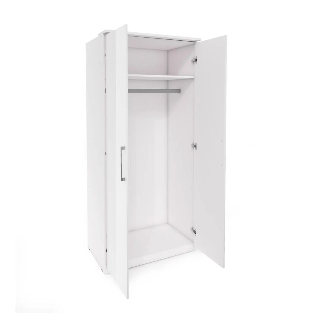 Szafa 2-drzwiowa OPTIMA 90cm biały połysk — zdjęcie 2