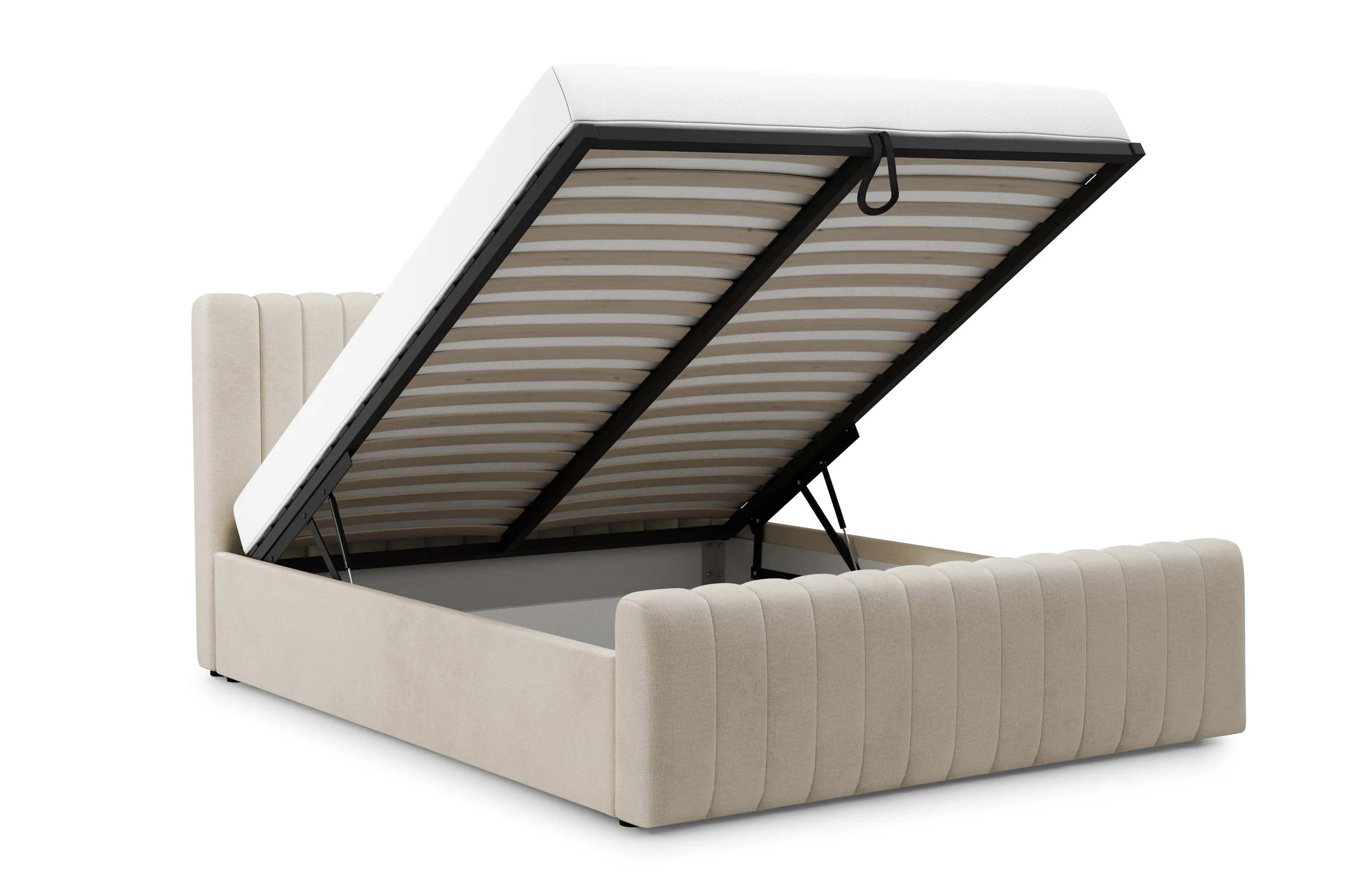 Łóżko Nicole z pojemnikiem / 140x200 / Perfect Harmony 07 - beżowy - B_158563