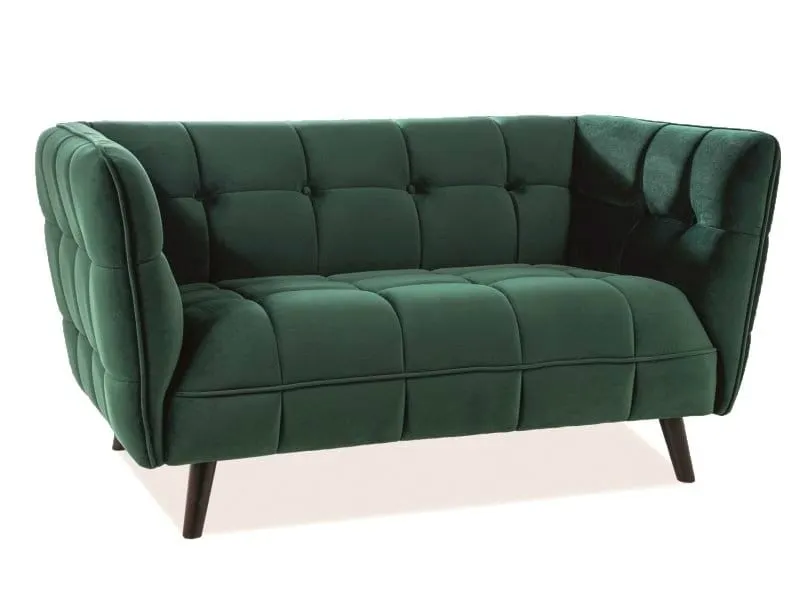 Sofa CASTELLO 2 VELVET Bluvel 78 zielona wenge