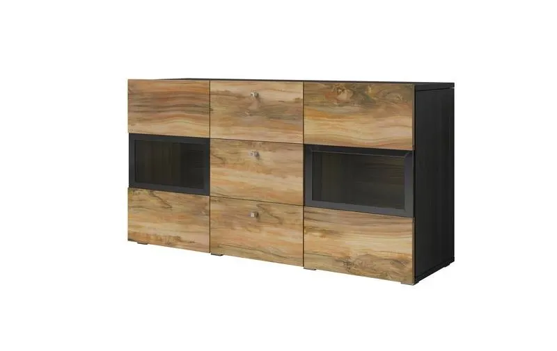 Komoda 2-drzwiowa z szufladami BAROS 132x70x39 orzech satynowy Komoda 2-drzwiowa z szufladami BAROS 132x70x39 orzech satynowy