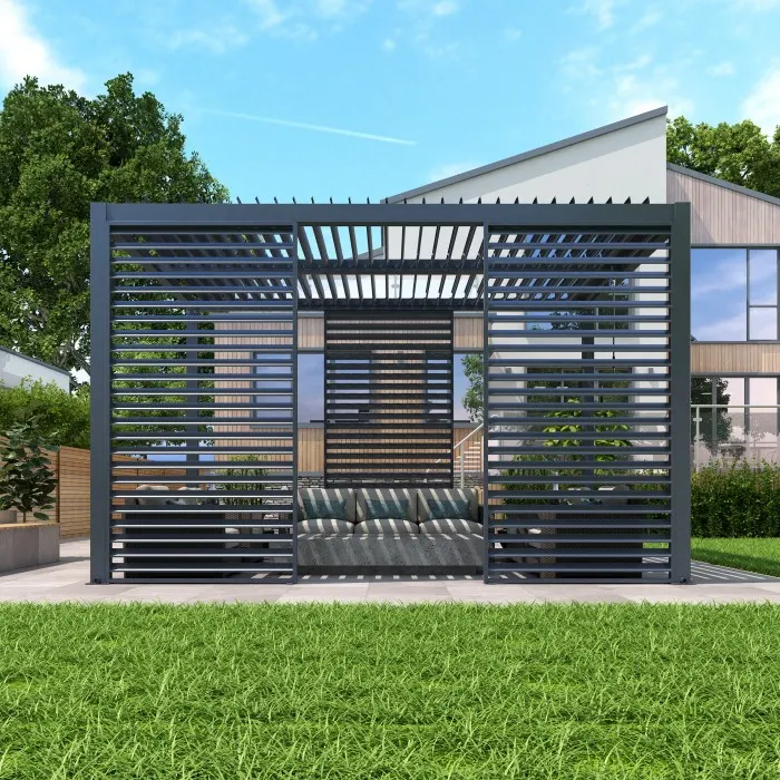 Pergola LUXE 3x4m antracyt z LED - MI_5908227364804