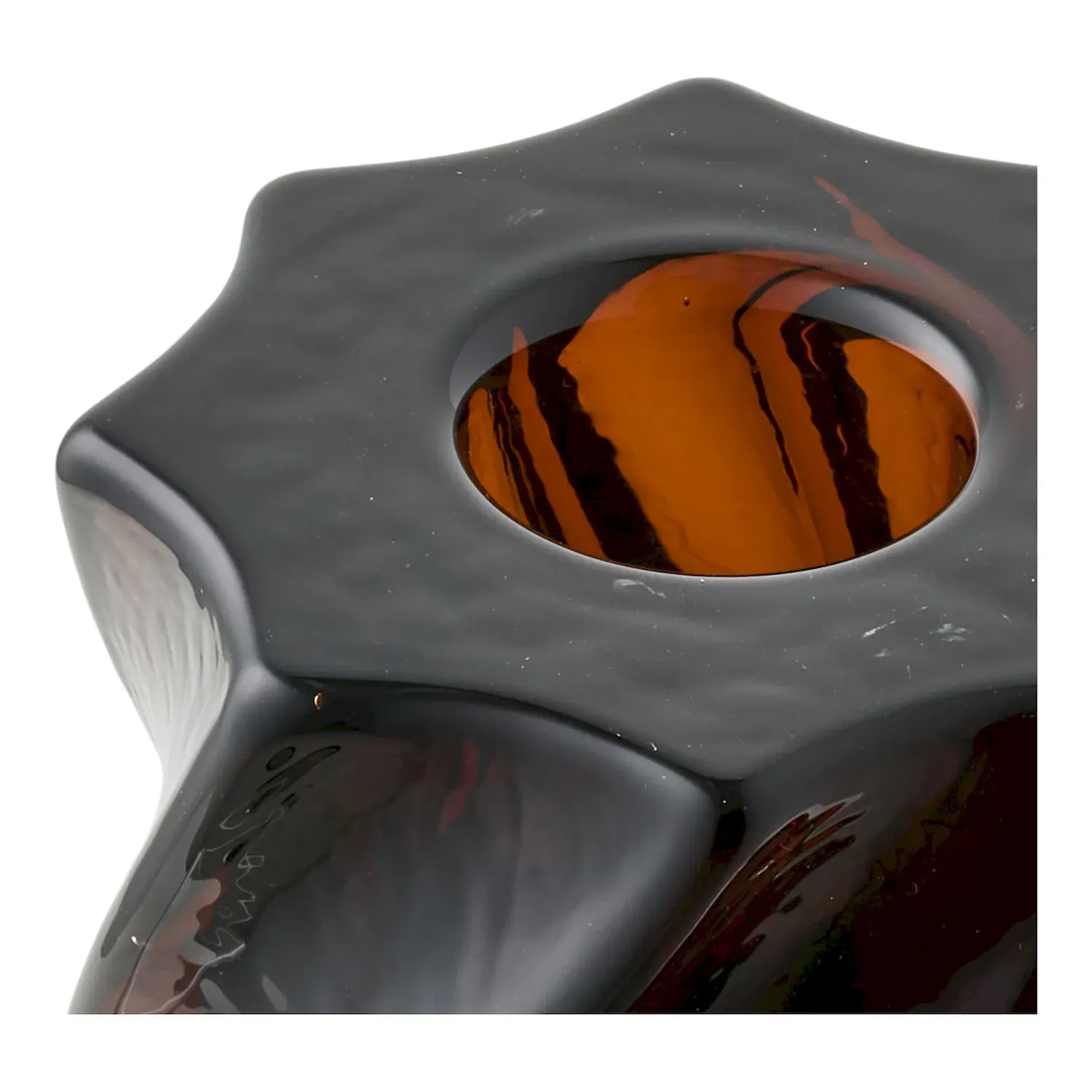 Świeczniki szklane CANDLE zestaw 2 sztuk przydymiony brąz - 4561202