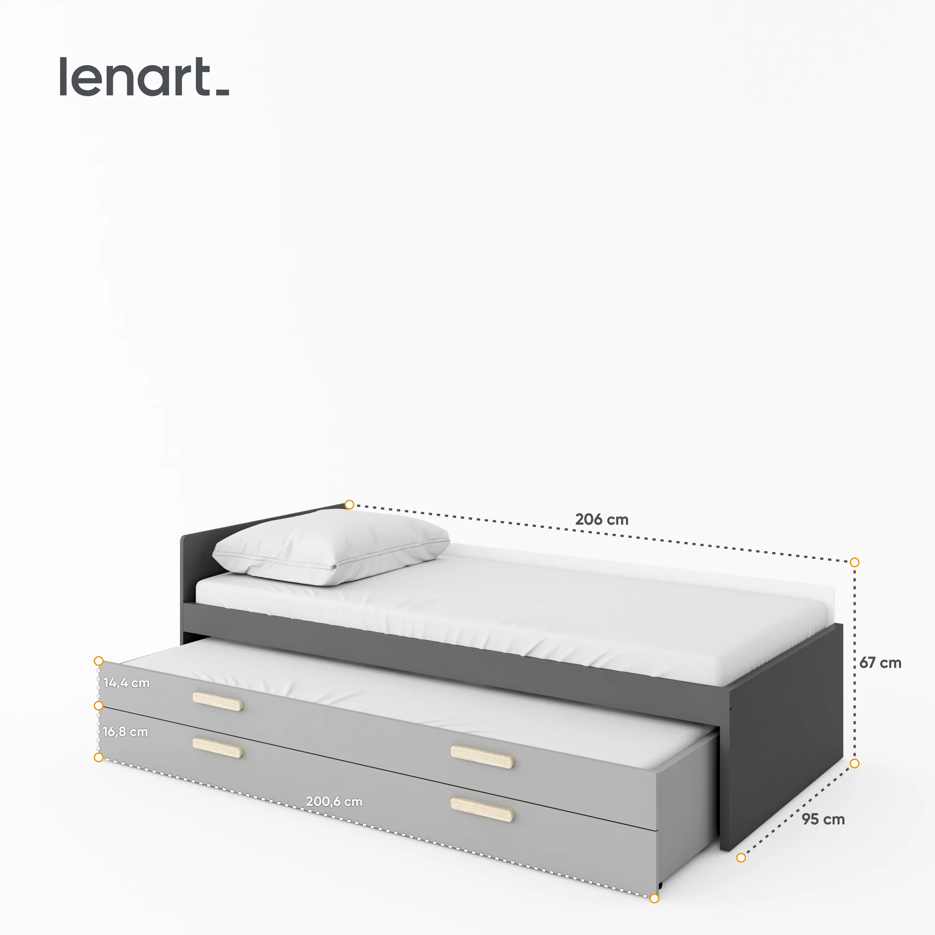 Szuflada z materacem 80x190 Pok PO-14 do łóżka PO-13 - PO14GBS