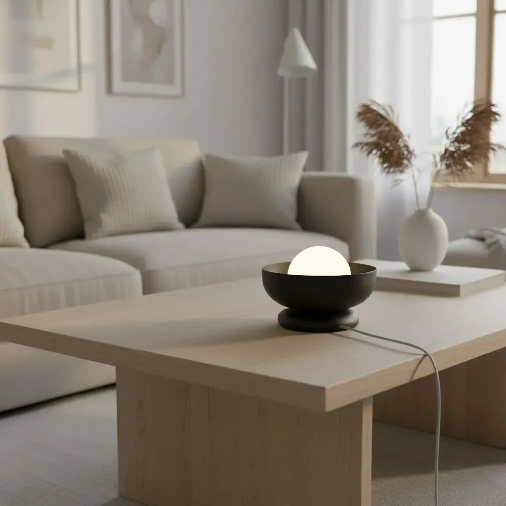 Lampka nocna metalowa OZZY LN1 czarna — zdjęcie 4