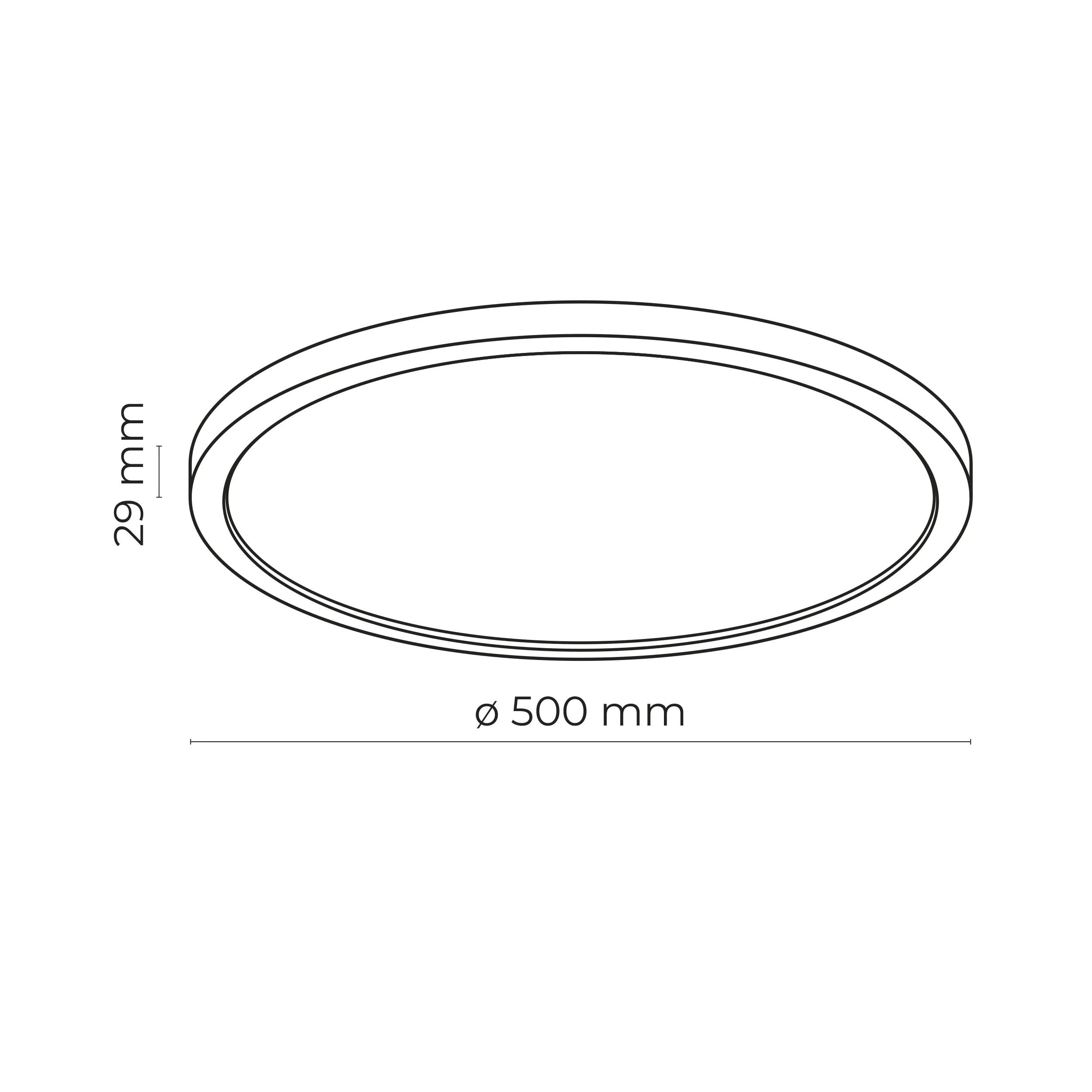 Plafon AQUA MEDIUM LED 36W czarny z białym kloszem okrągły 40x2cm - TK_6903