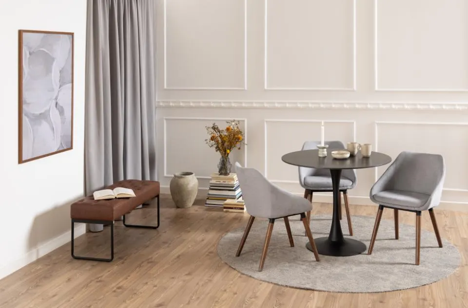 Krzesło Lana, szary- orzechowy ( zestaw 2 sztuk ) - 0000098135