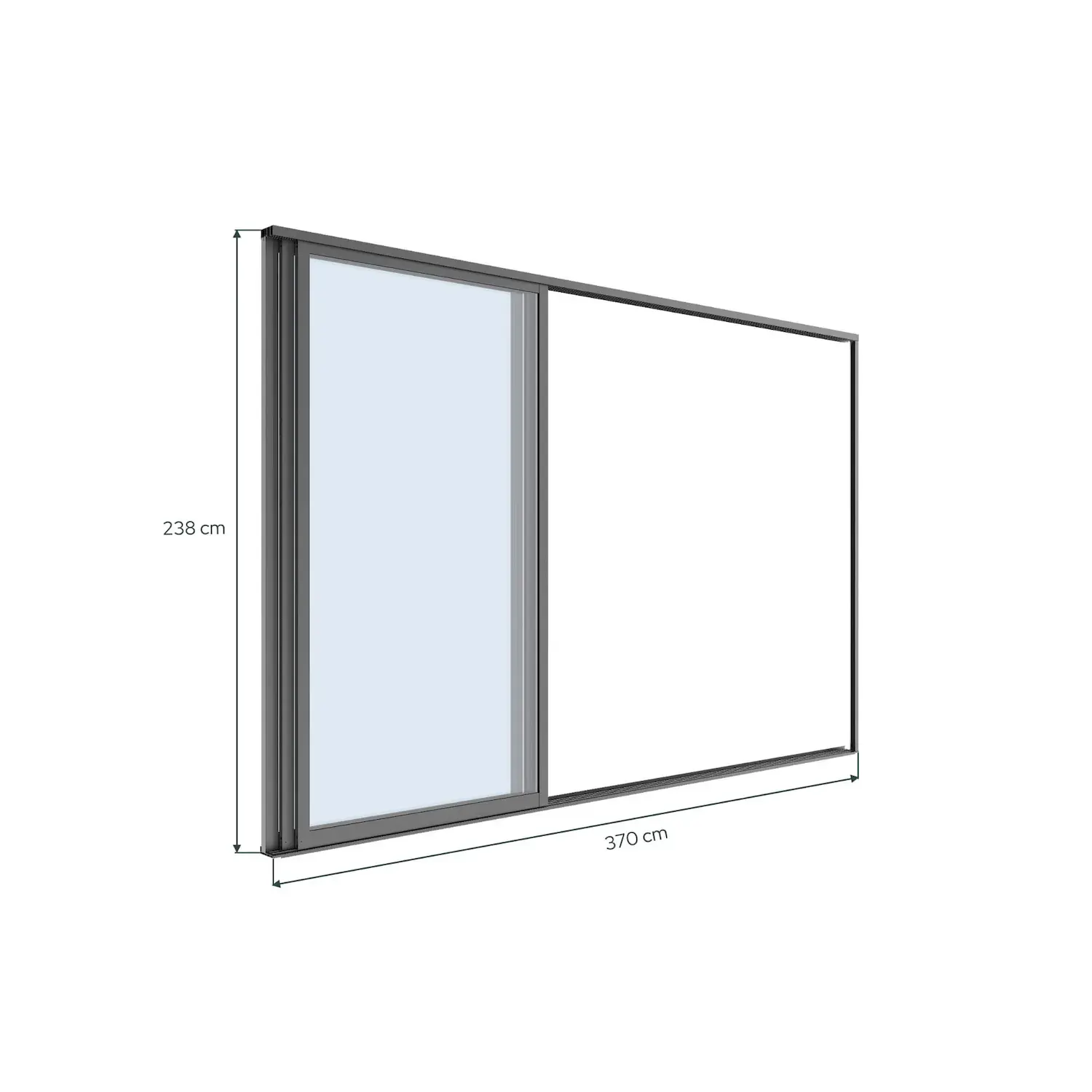 Drzwi przesuwne S8 LUXE 370x238cm (do pergoli 4m wys.2,5m ) antracyt Esti&Esta — zdjęcie 16