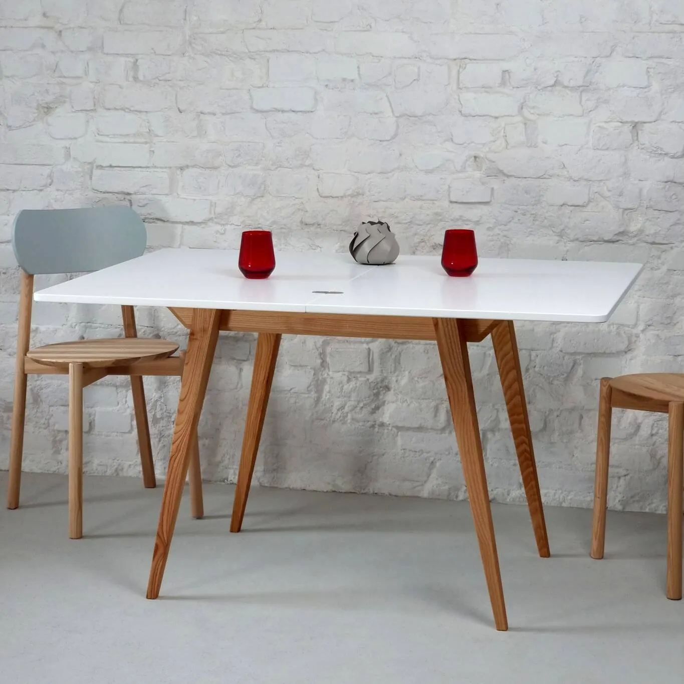 Stół rozkładany ENVELOPE 65x90-130cm kremowy dąb - NRAGABATE_E2_OAK