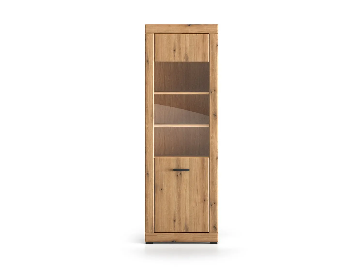 Witryna szklana 1-drzwiowa DORA 65x40x195 L/P dąb evoke