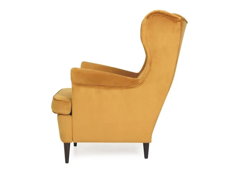 Fotel HARRY VELVET Bluvel 68 curry wenge - HARRYV68W